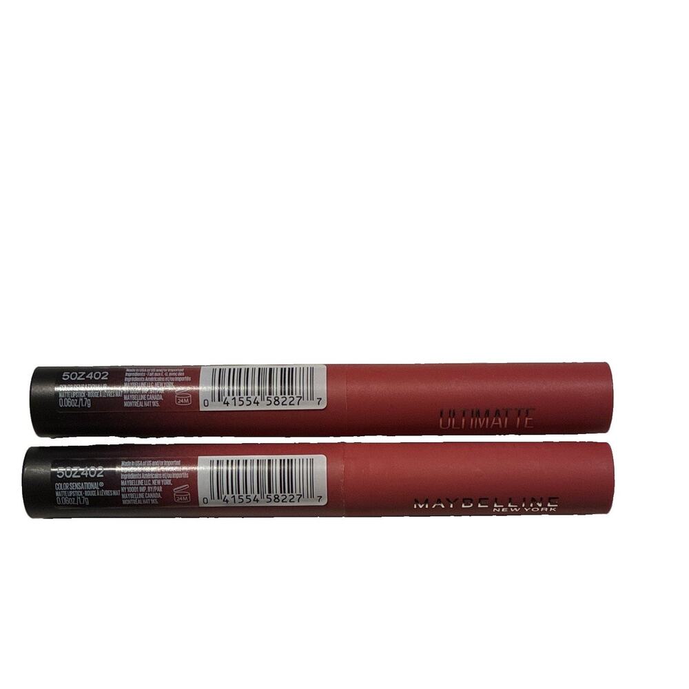 2 Pack Maybelline Color Sensational Ultimatte Matte Lipstick 499 More Blush